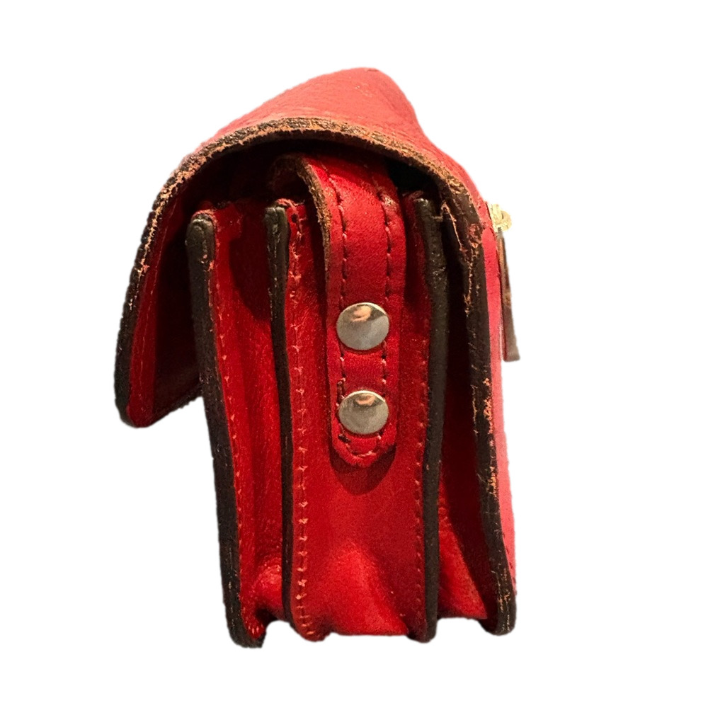 Italian Leather Crossbody Bag Red | Genuine Leather | Made in Italy | NWOT - Picture 13 of 14
